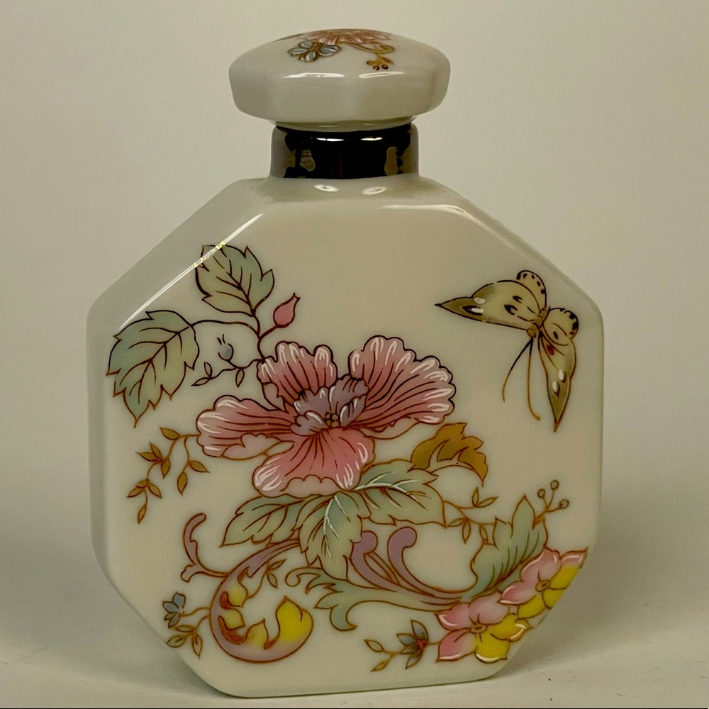 Decorative stoppered ceramic bottled.